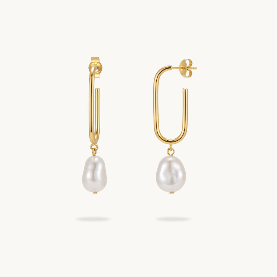 Cove Pearl Earrings - 18K Gold Plated image 1