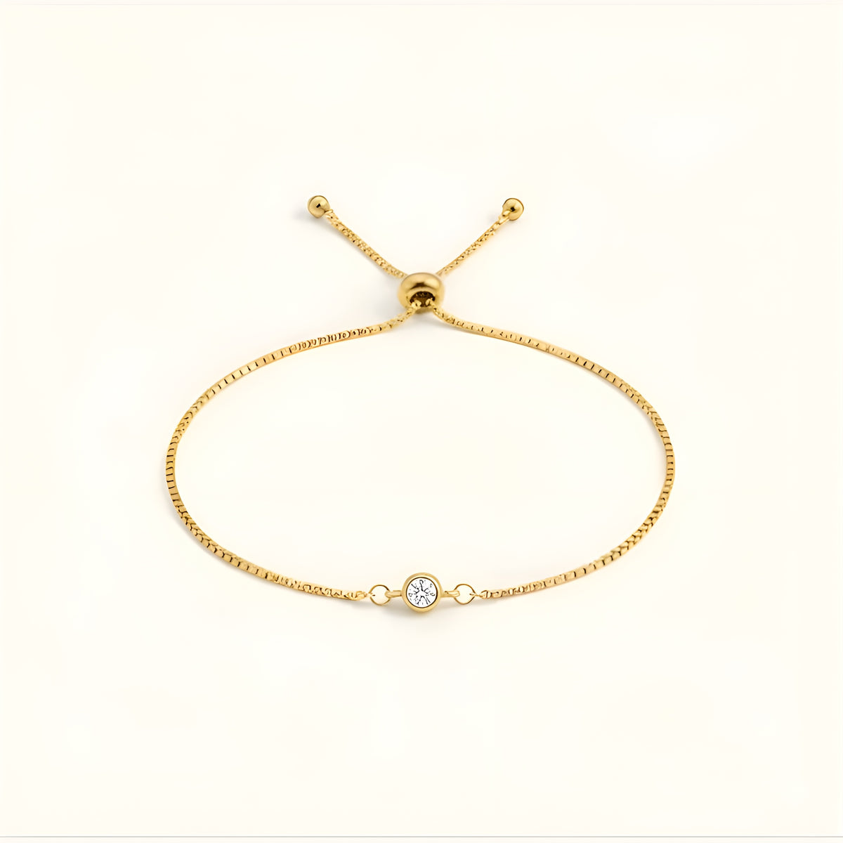 Bria Diamond Adjustable Bracelet - 18K Gold Plated image 1