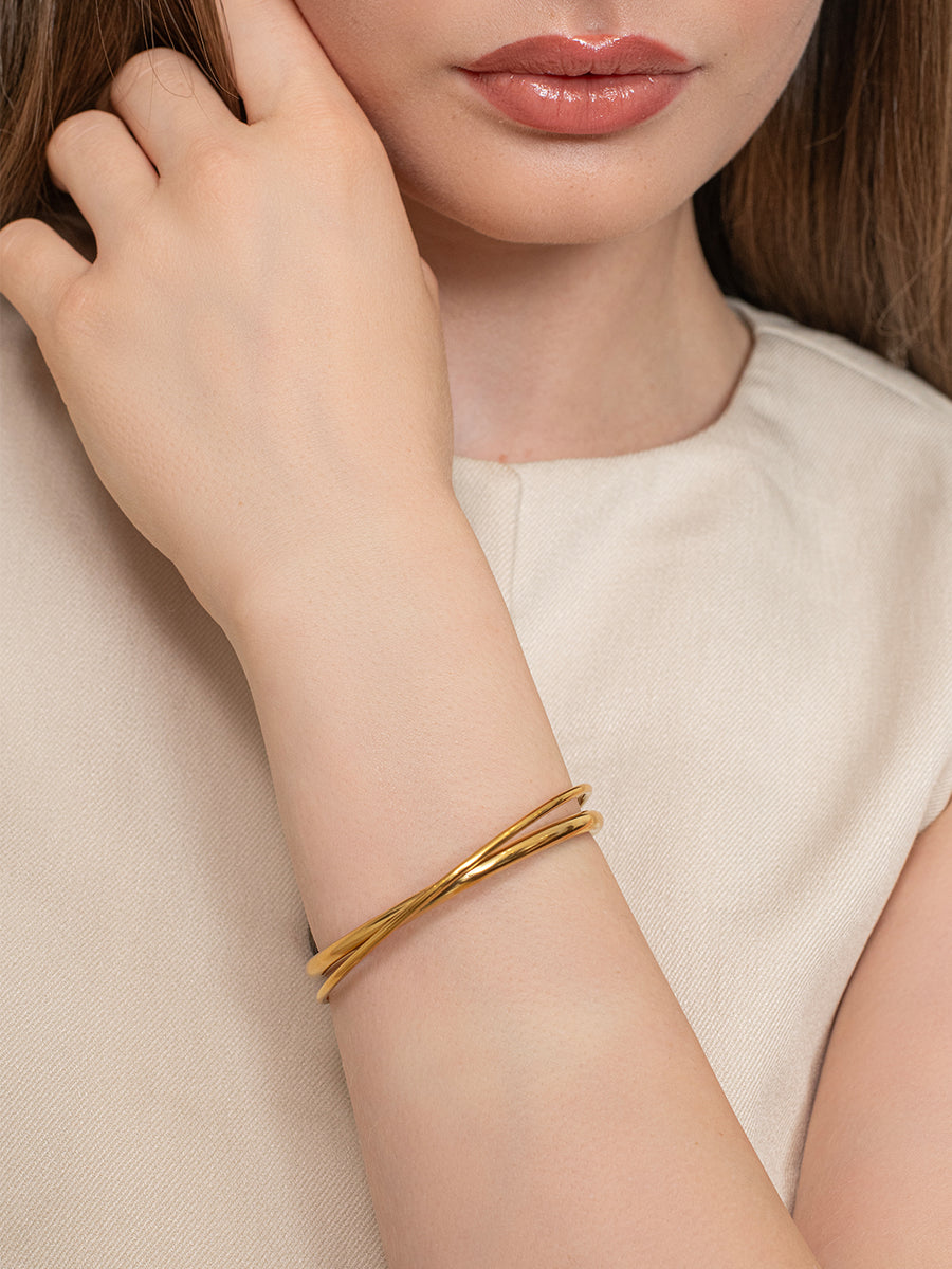 Twist cuff – 18K Gold Plated image 2