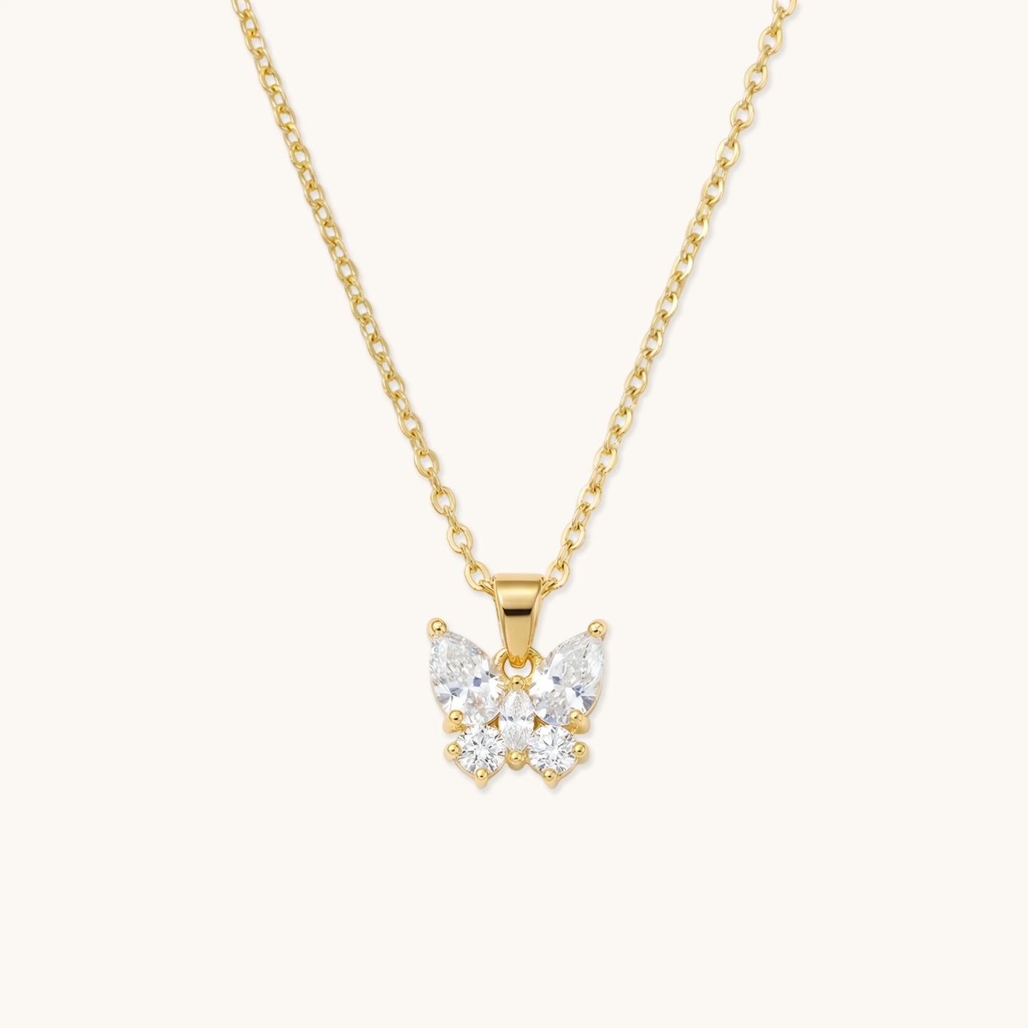 Butterfly Bloom Necklace - 18k Gold Plated