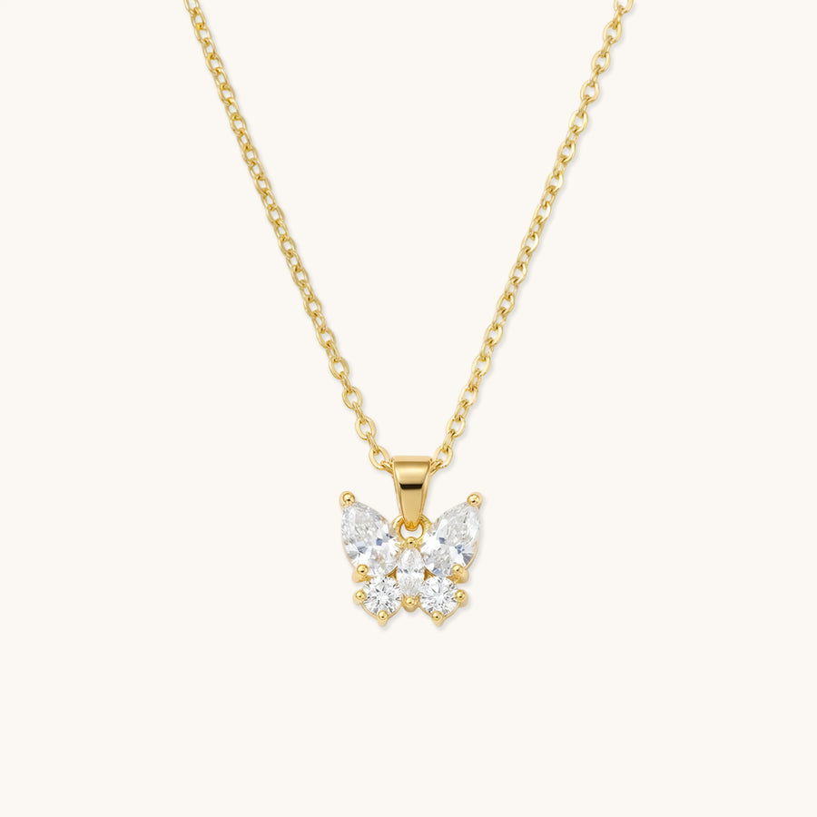 Butterfly Bloom Necklace - 18k Gold Plated image 1