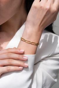 Paperclip Bracelet - 18K Gold Plated