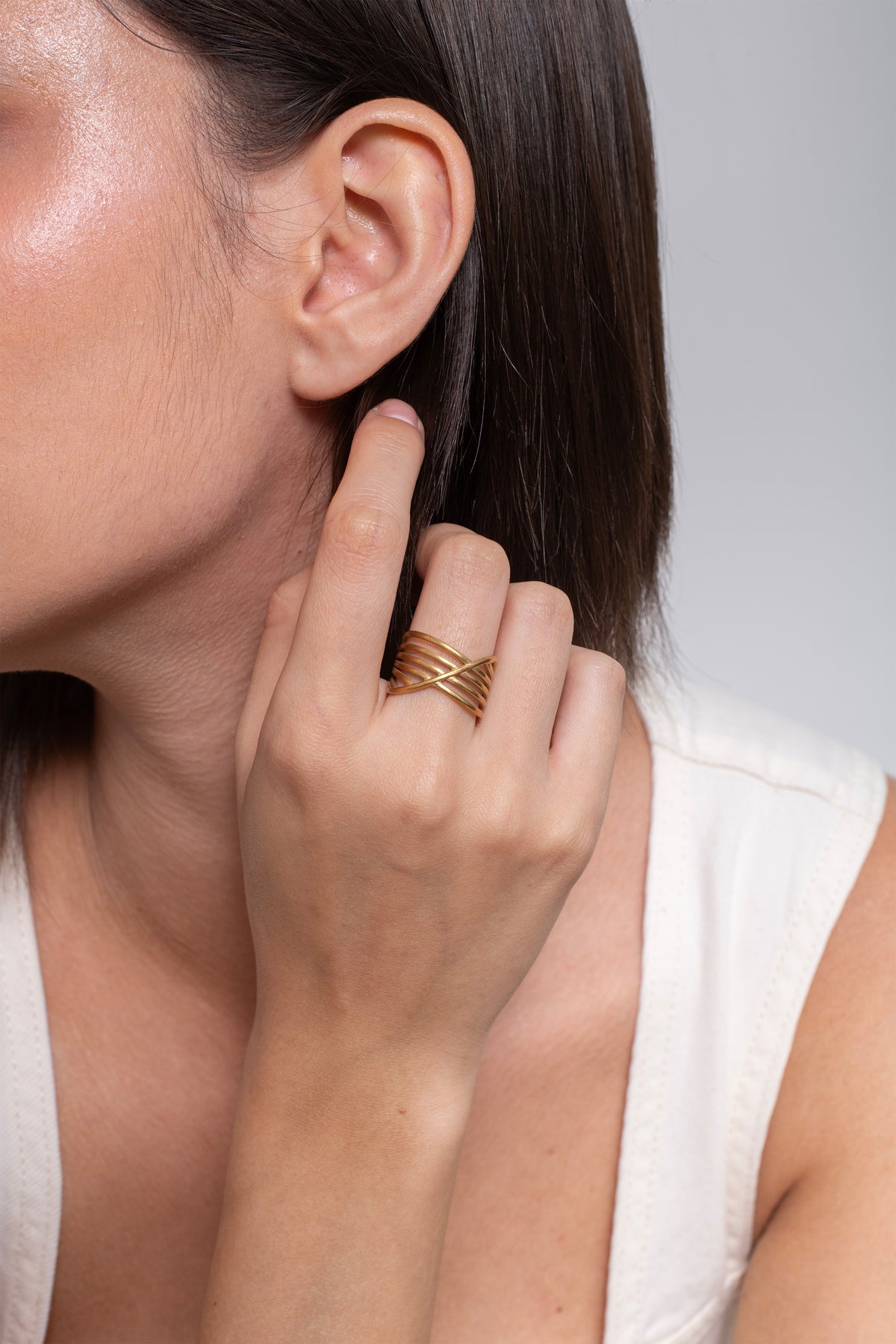 Weave Ring – 18K Gold Plated image 2