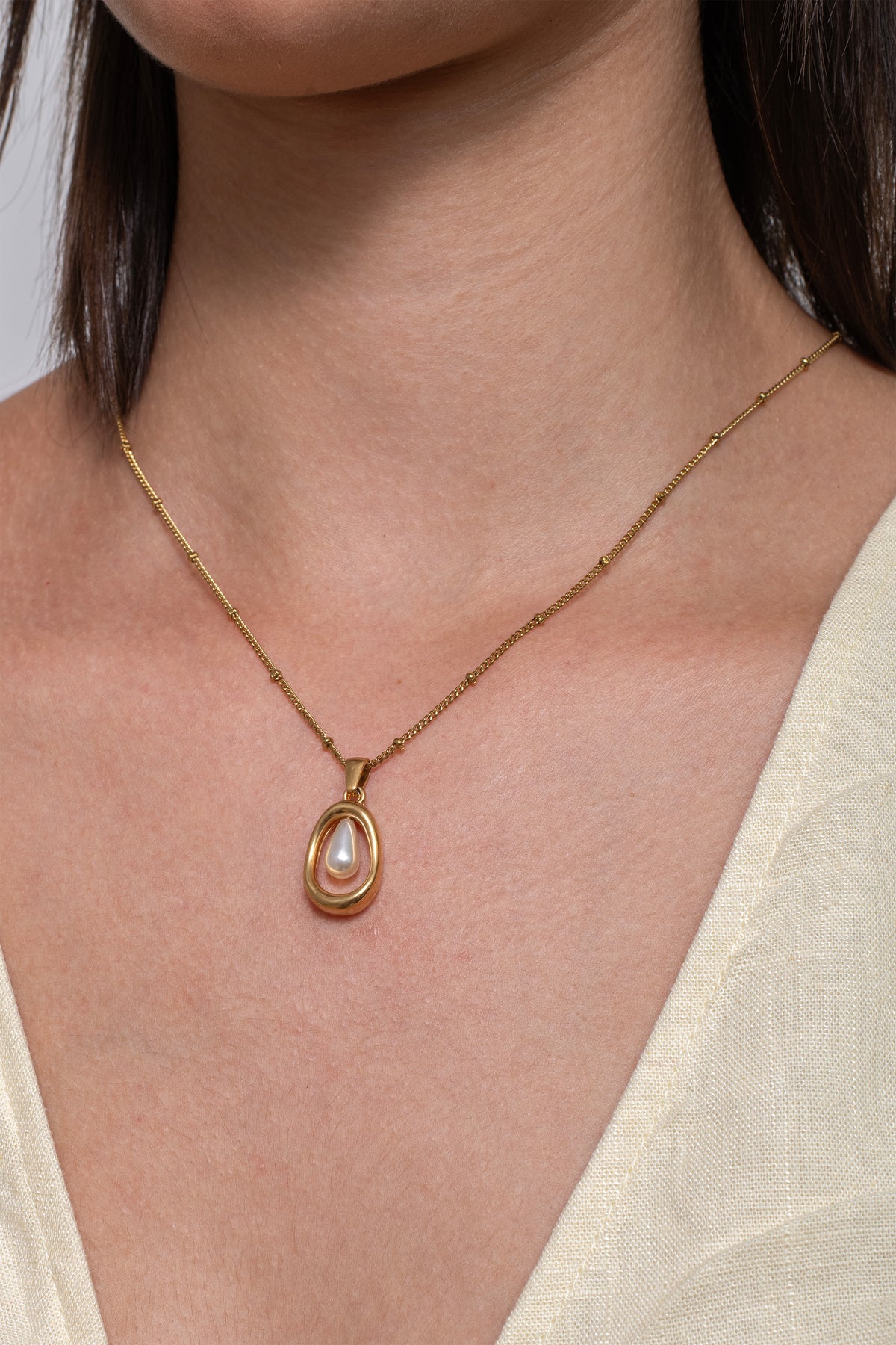 Lullaby Pearl Necklace - 18K Gold Plated image 2