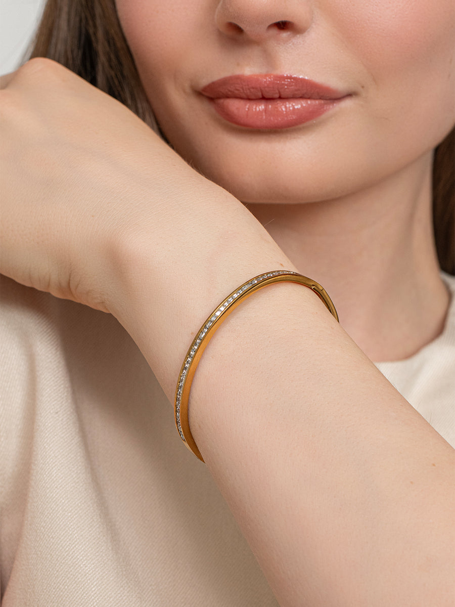 Shimmer cuff - 18k Gold Plated image 3