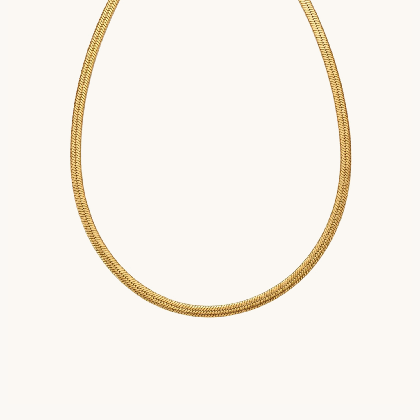 Snake Chain Necklace - 18k Gold Plated