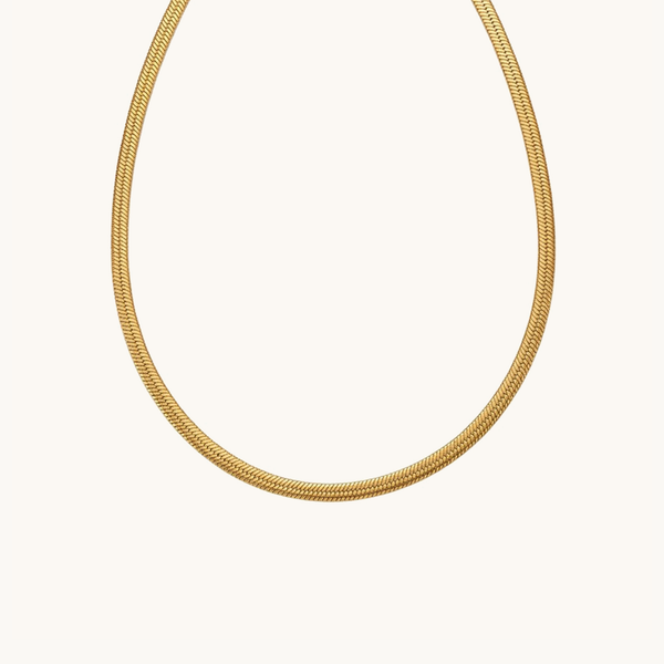 Snake Chain Necklace - 18k Gold Plated