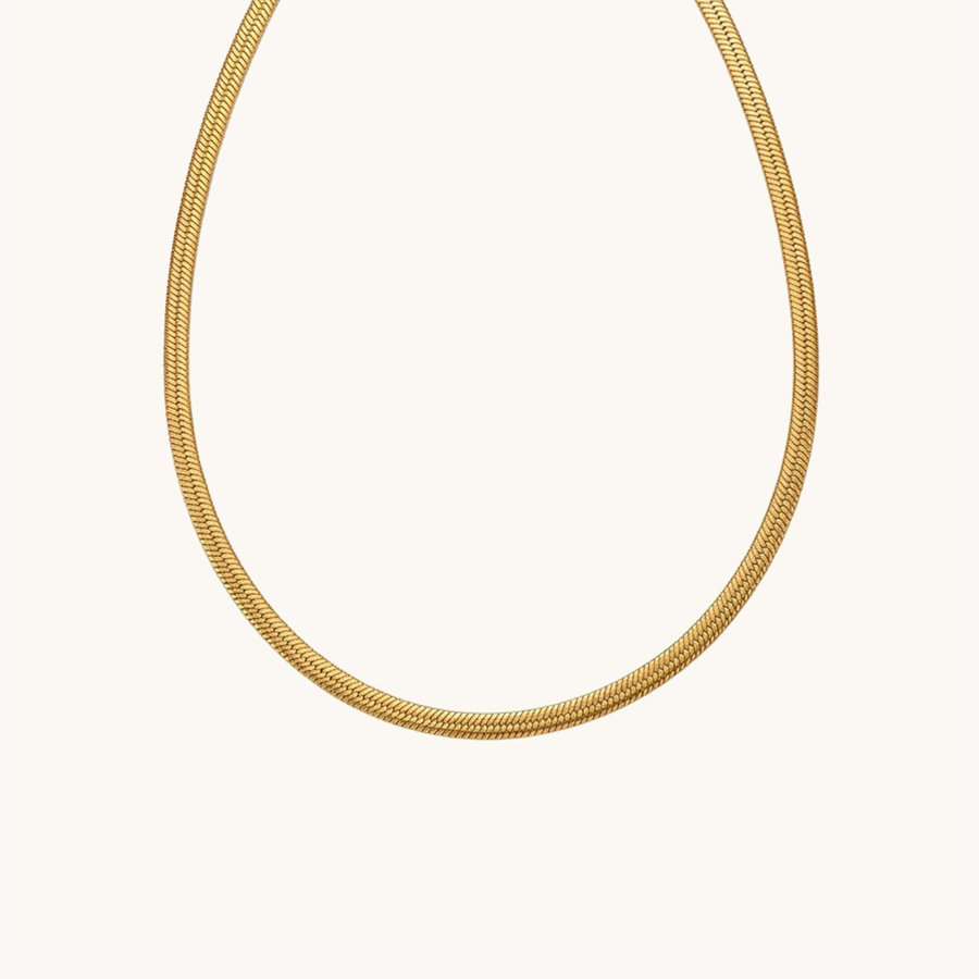 Snake Chain Necklace - 18k Gold Plated image 1