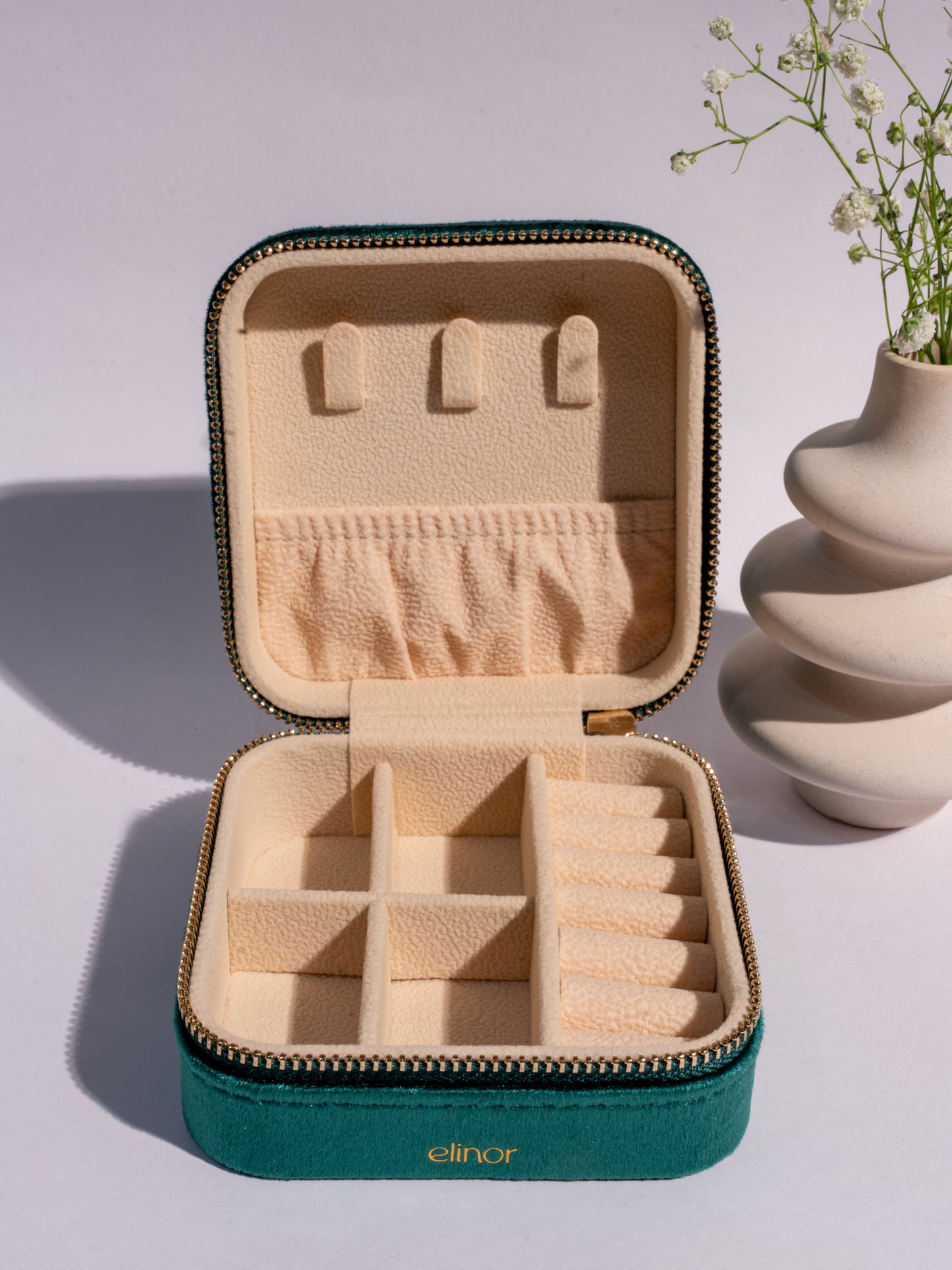 Aeries Jewellery Organiser Box- Green