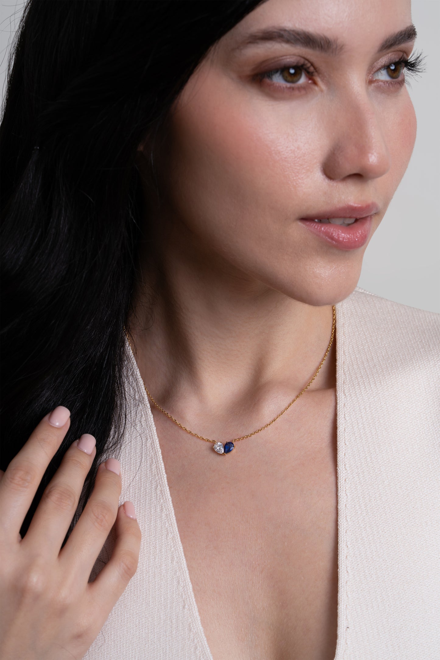 Serena Sapphire Necklace - 18K Gold Plated