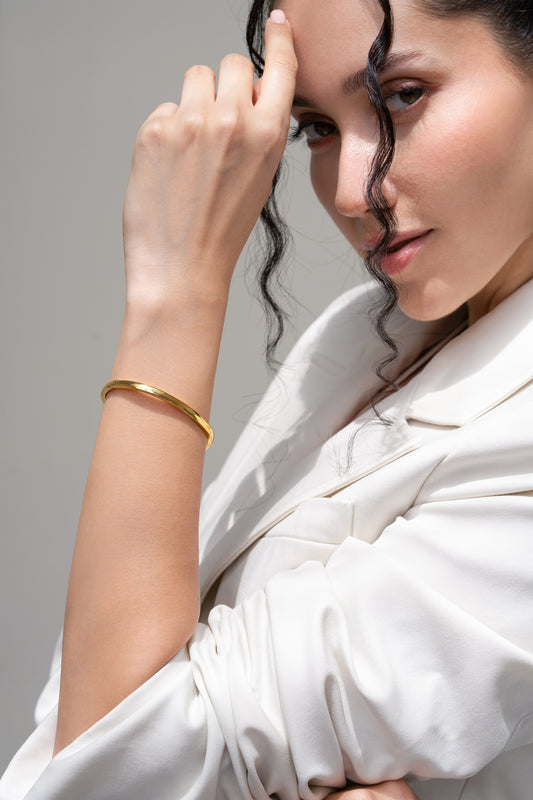 Kai 4mm Bangle - 18K Gold Plated