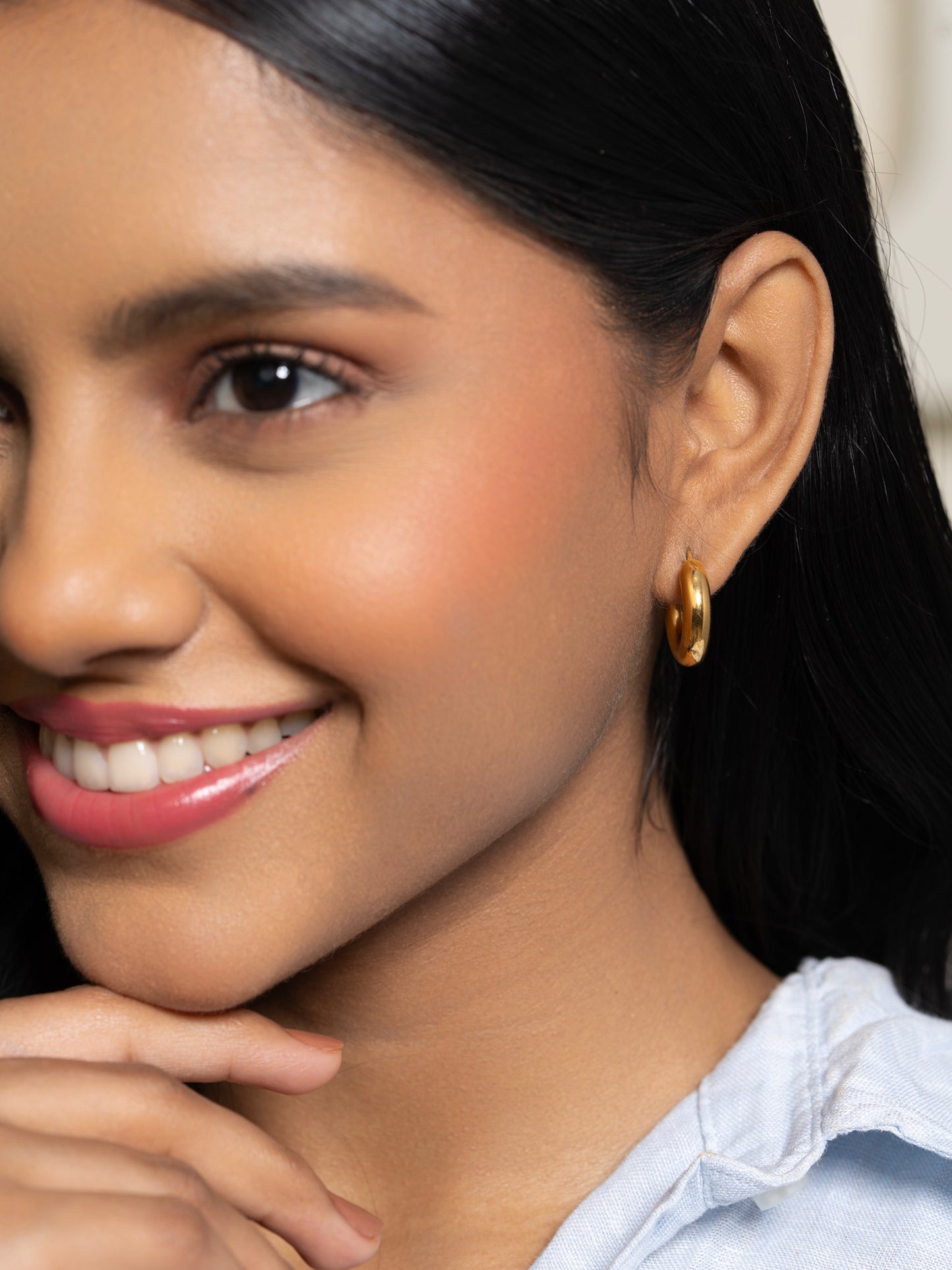 Celine Hoops Small - 18K Gold Plated