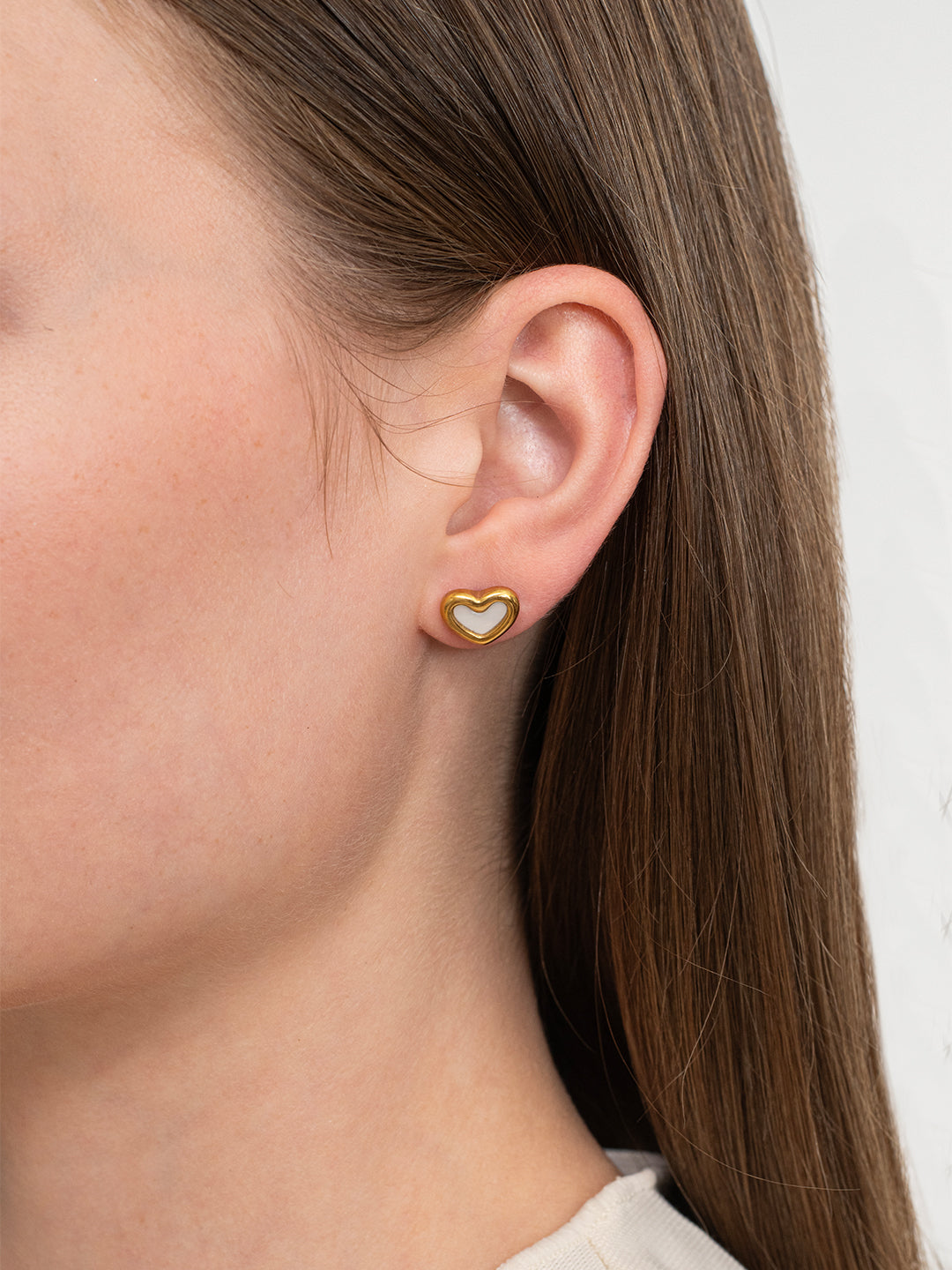 Isla Heart Earrings - 18K Gold Plated image 3