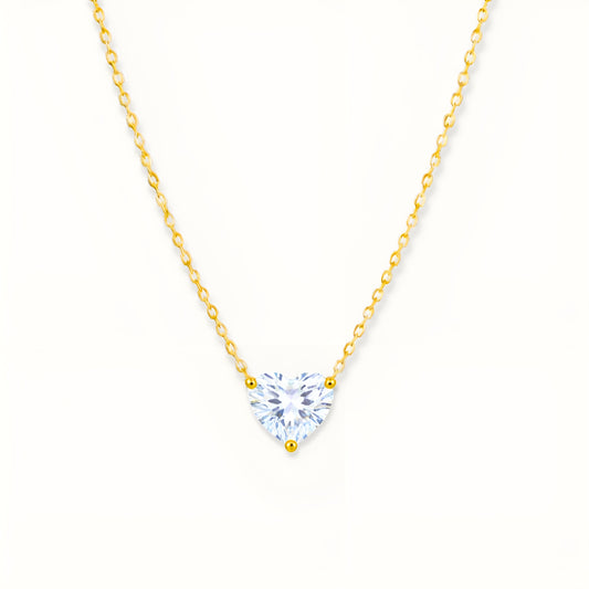 Love Diamond Necklace - 18k Gold Plated