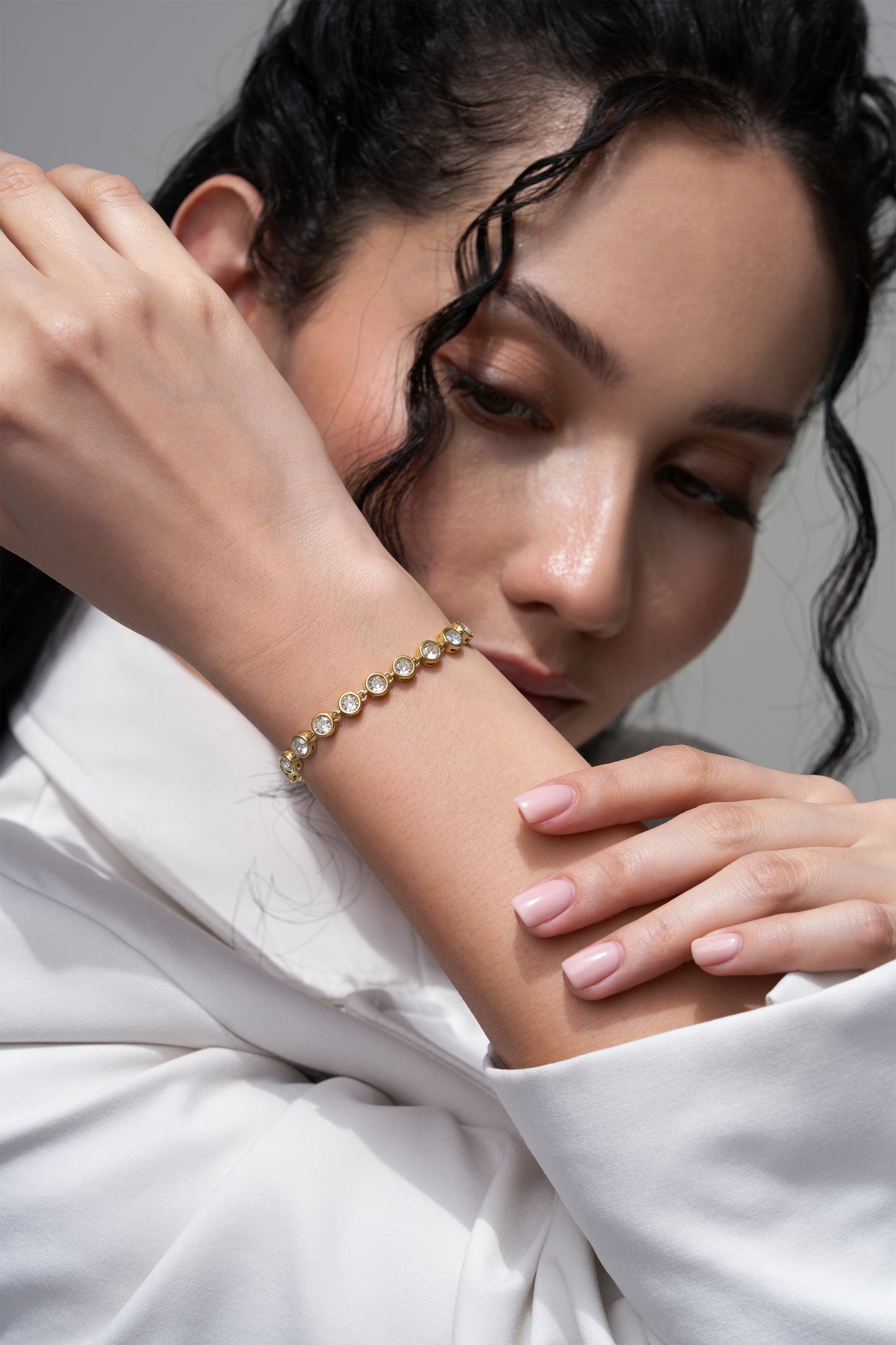 Classic Bezel Tennis Bracelet - 18K Gold Plated