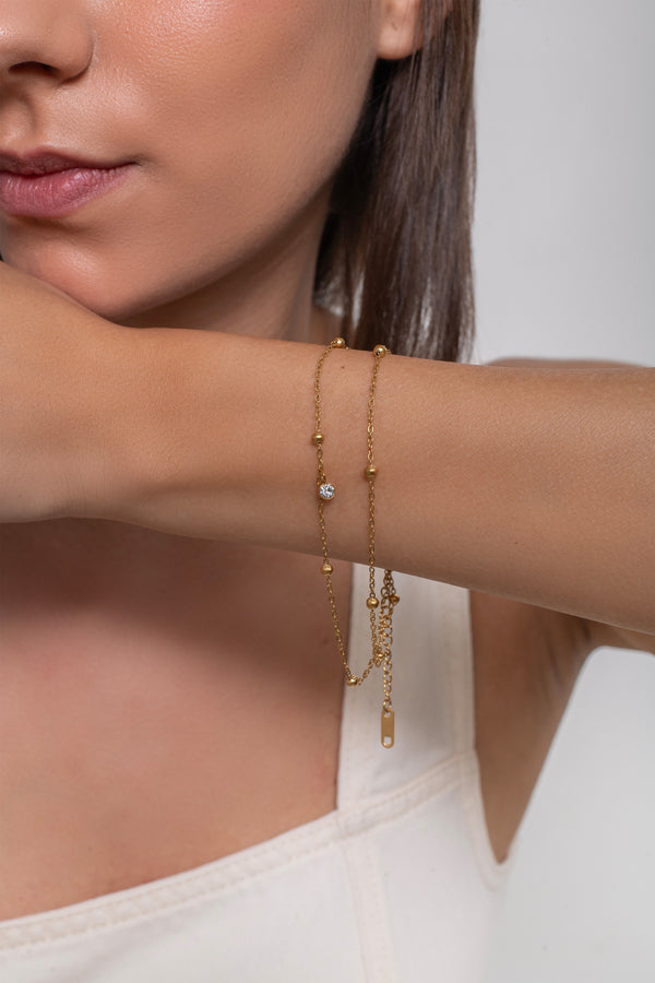 Trace Bracelet - 18K Gold Plated