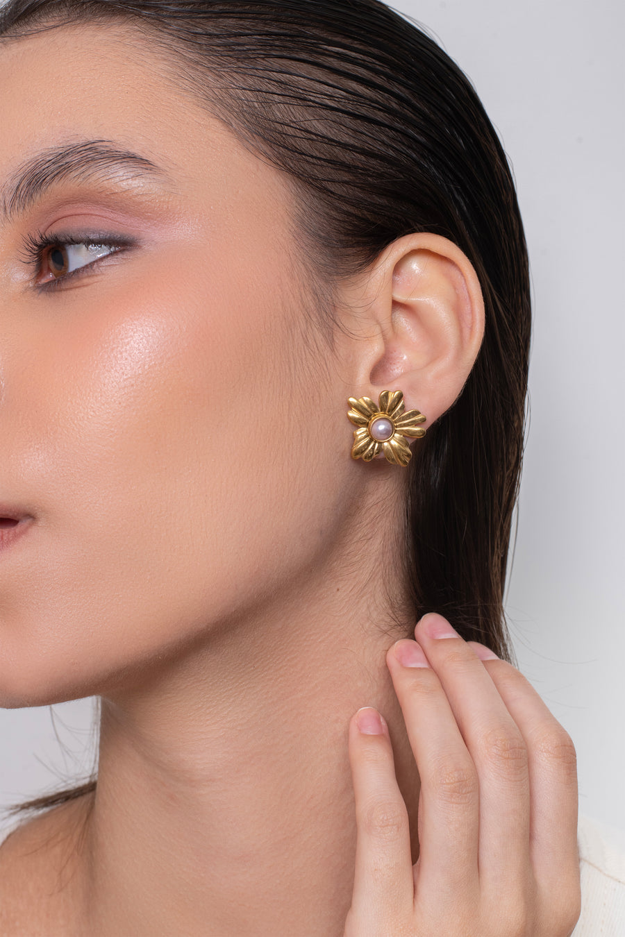 Floris Studs - 18K Gold Plated image 5