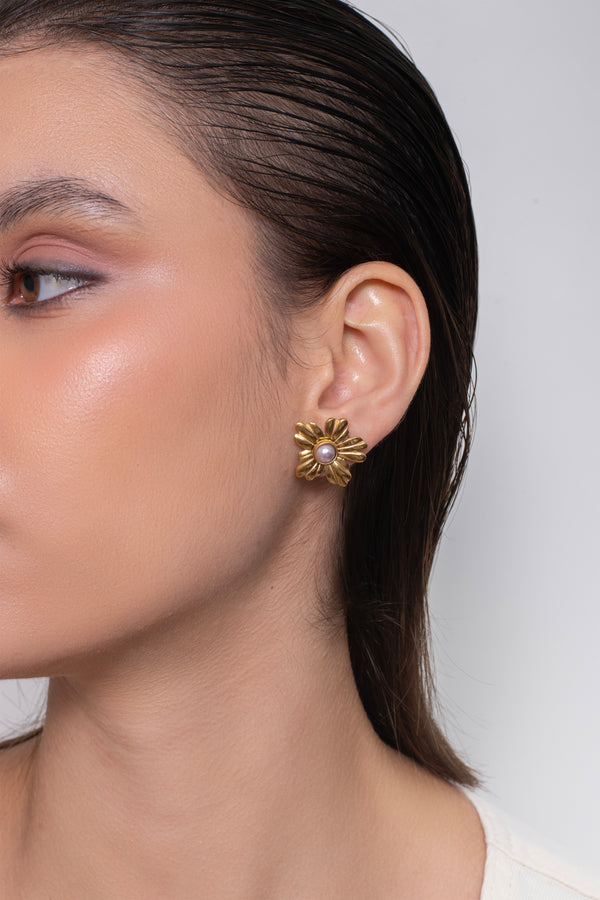 Floris Studs - 18K Gold Plated
