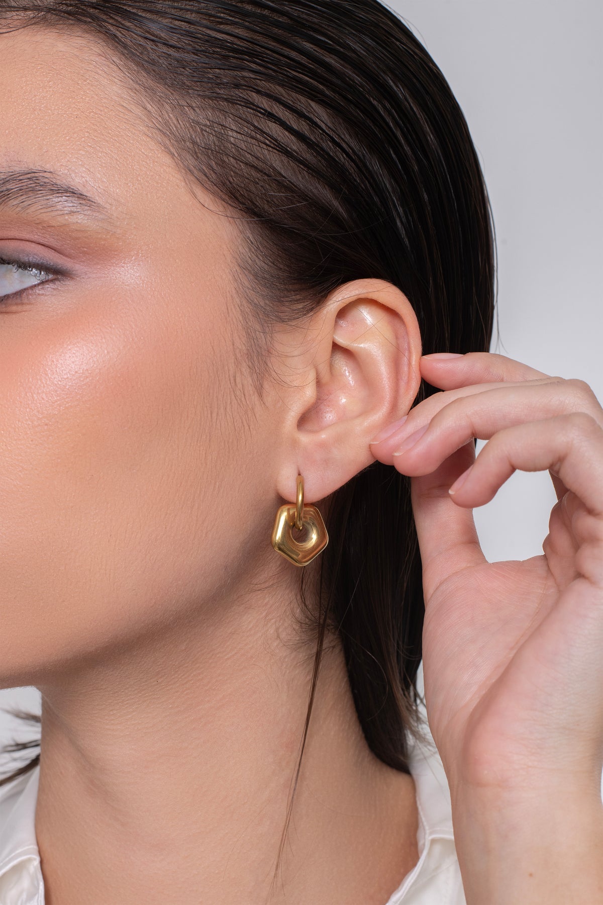 Penta Huggies - 18K Gold Plated