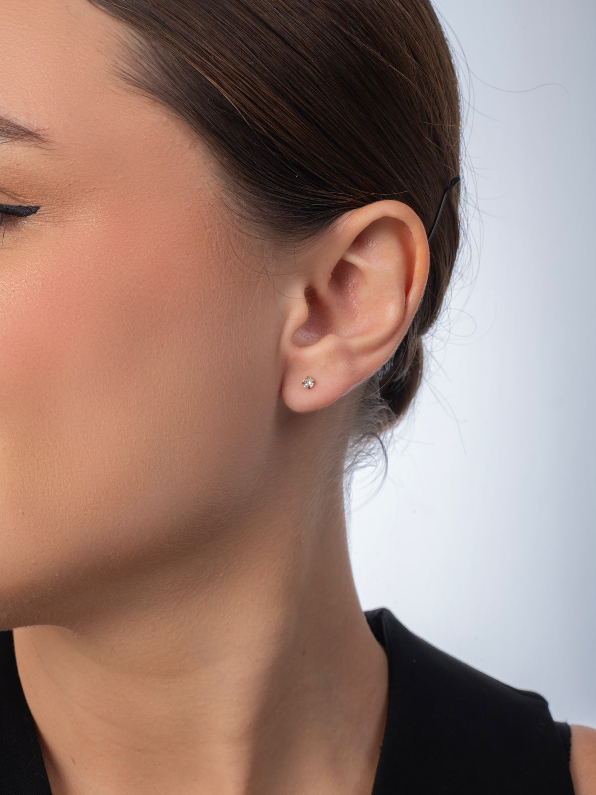 1mm Diamond Studs - 18K Gold Plated image 5