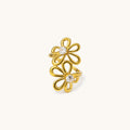 Twin Fleur Ring - 18K Gold Plated