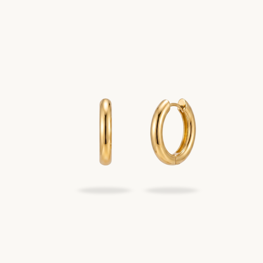 Solene Chunky Hoops – 18K Gold Plated image 1