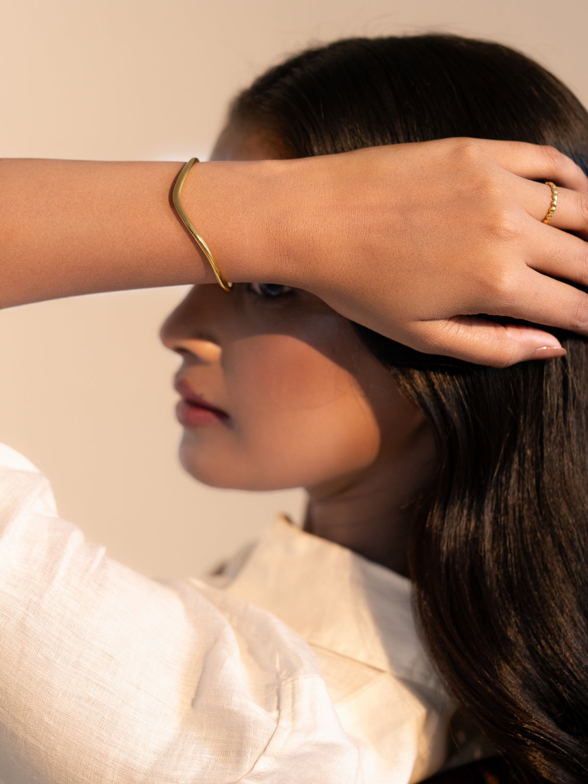 Wave cuff - 18K Gold Plated image 6
