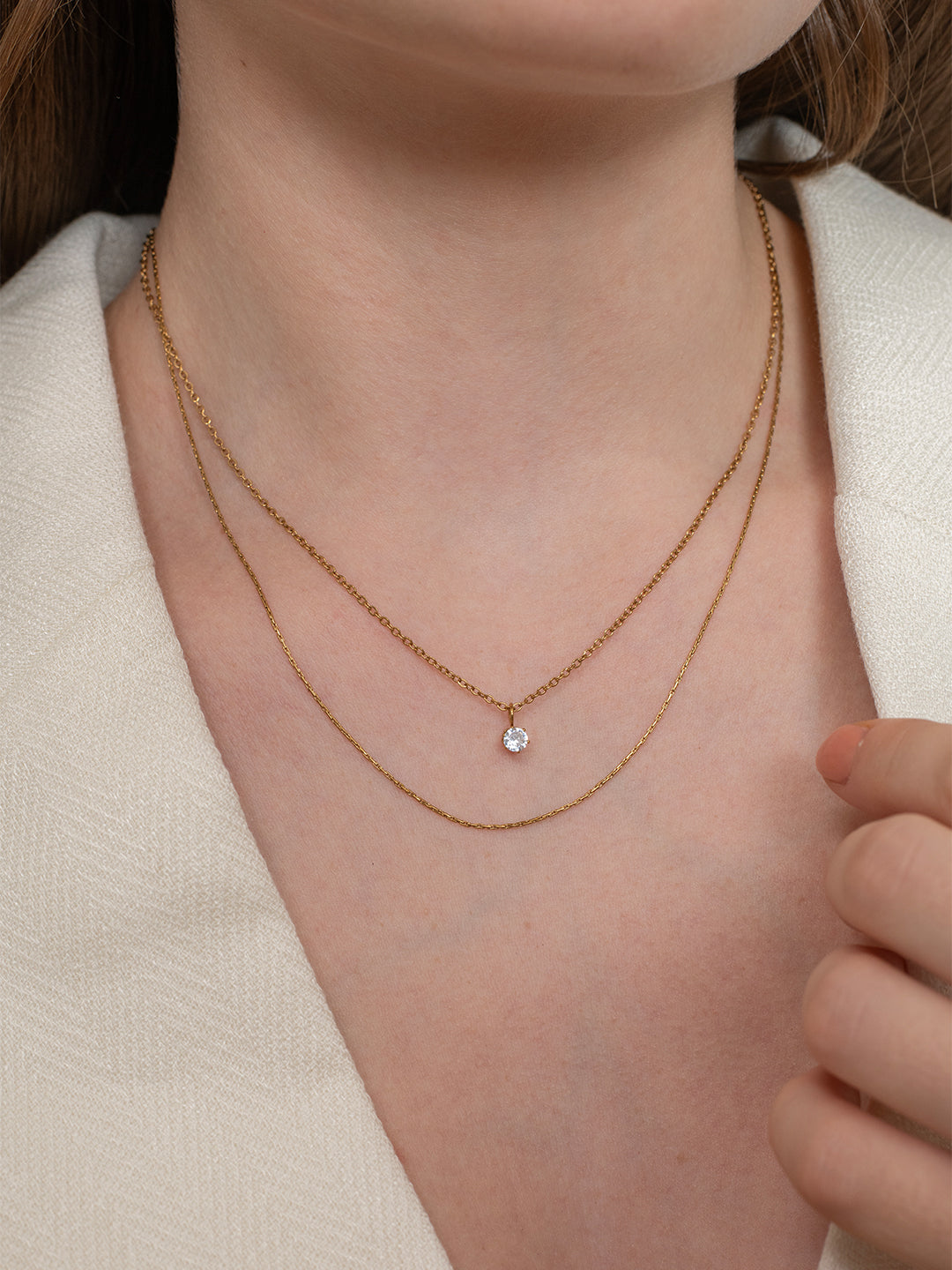 Twin Flow Necklace - 18k Gold Plated
