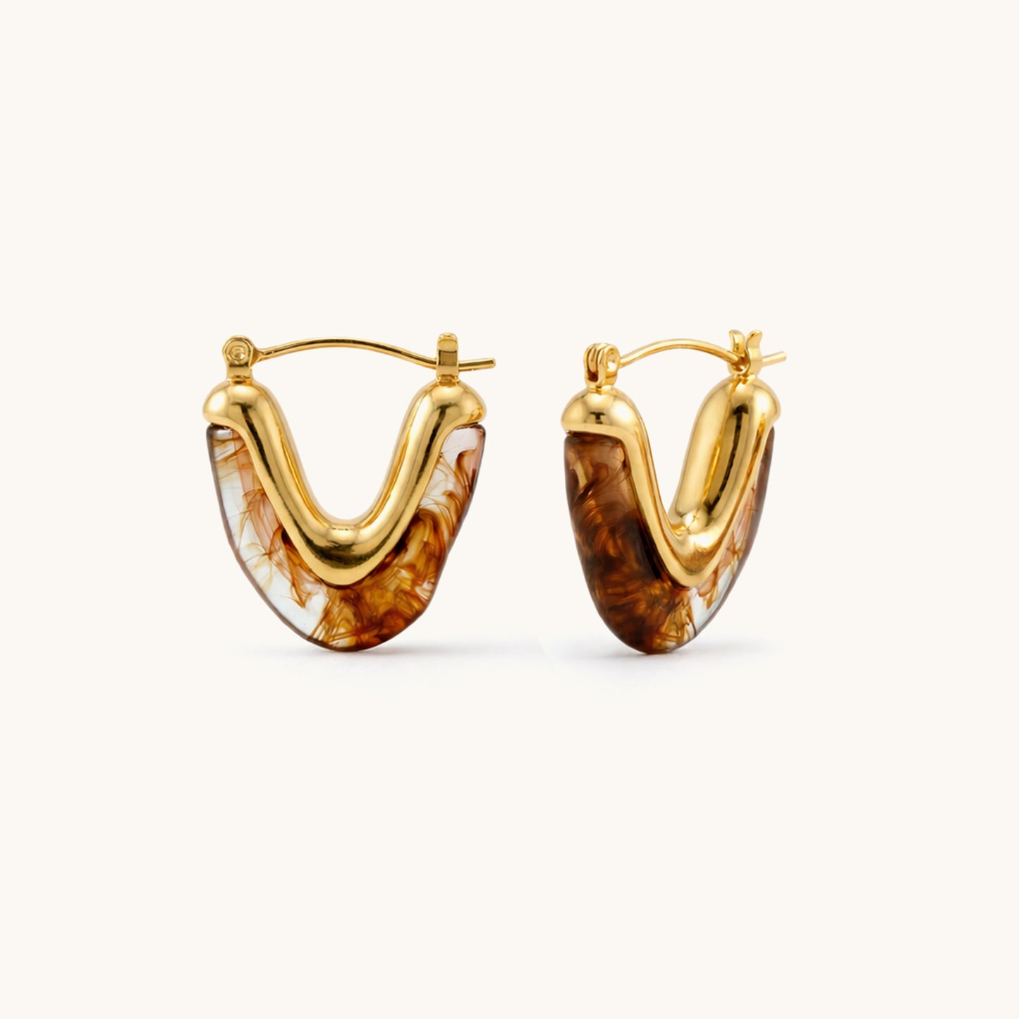 Coffee Rush Hoops - 18K Gold Plated