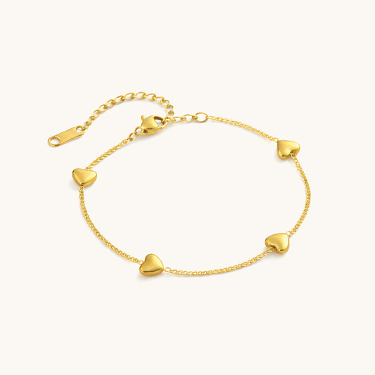 Love Charm Bracelet - 18k Gold Plated