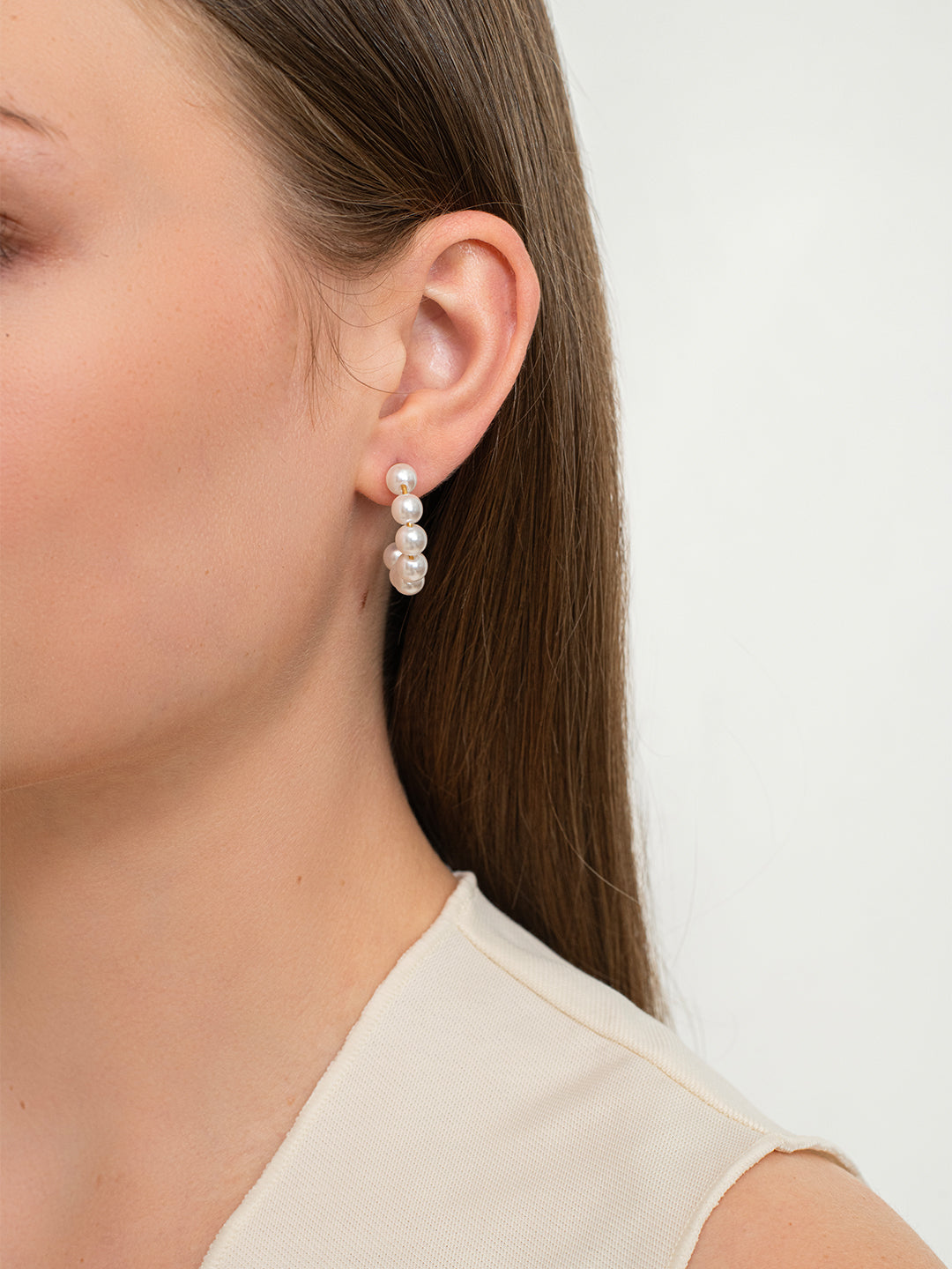 Oyster Hoops - 18k Gold Plated