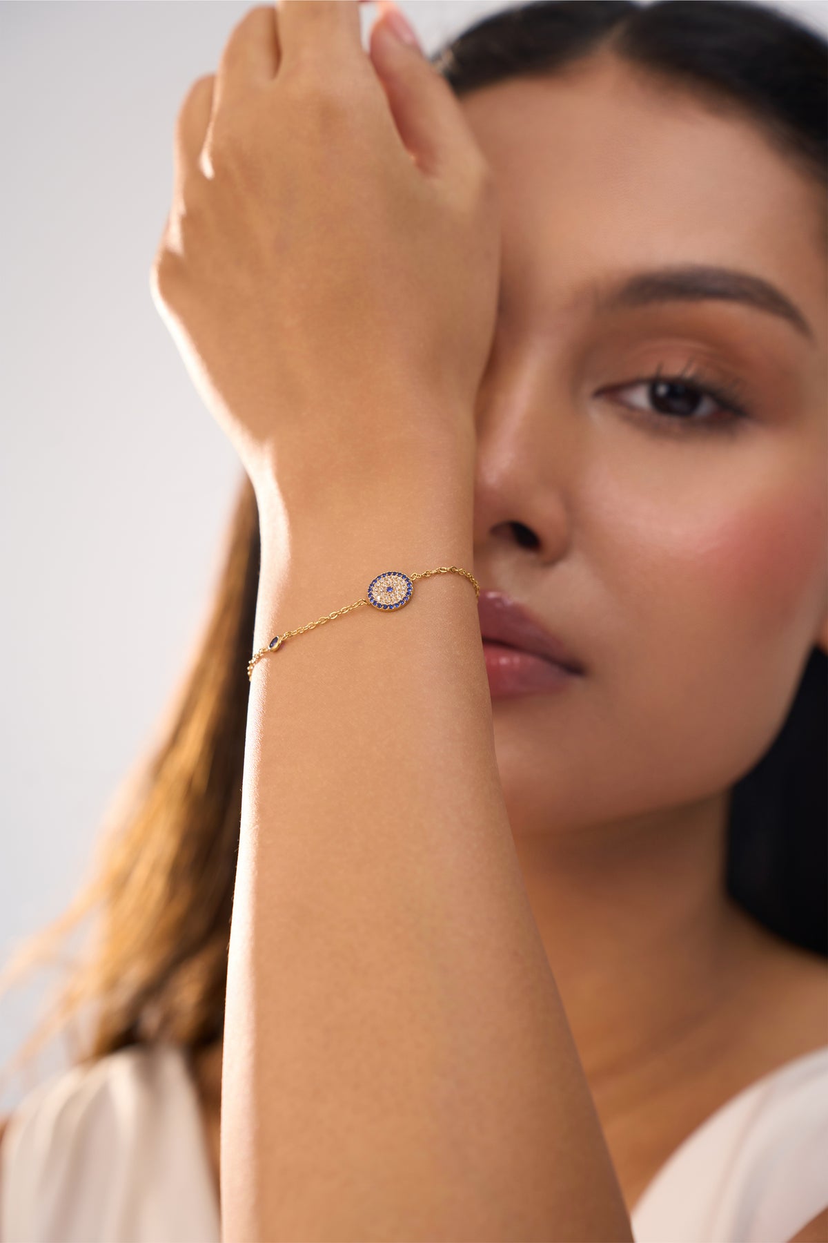 Nazar Evil Eye Bracelet - 18k Gold Plated image 7