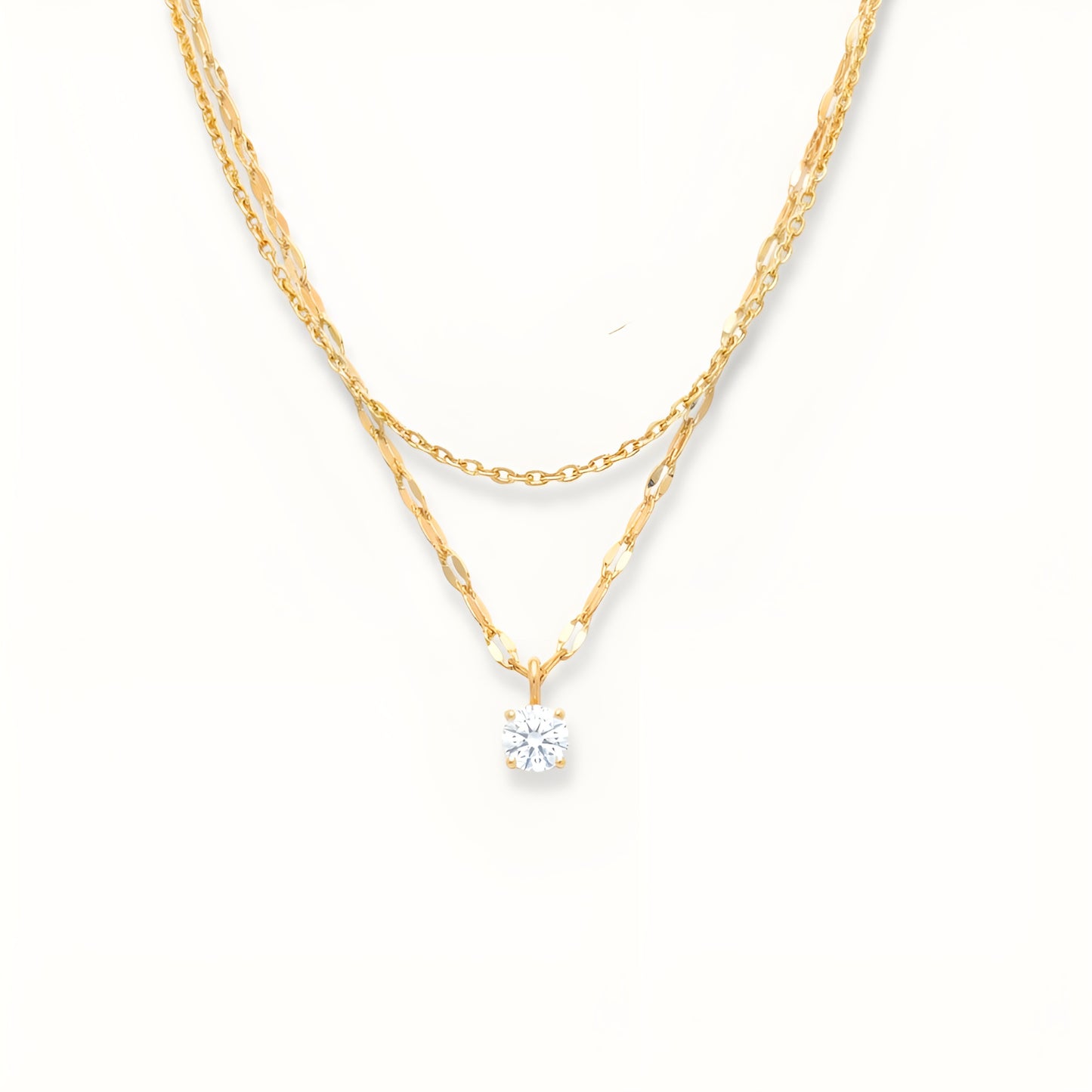 Elise Layered Necklace - 18k Gold Plated