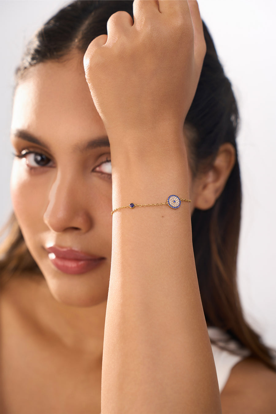 Nazar Evil Eye Bracelet - 18k Gold Plated image 3