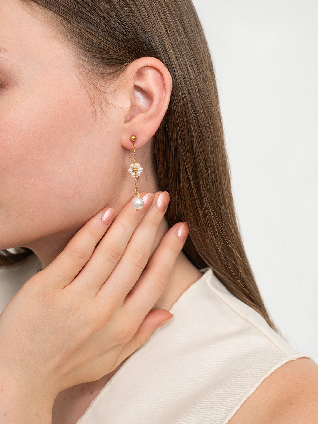 Pearlfall earrings – 18K Gold Plated image 3