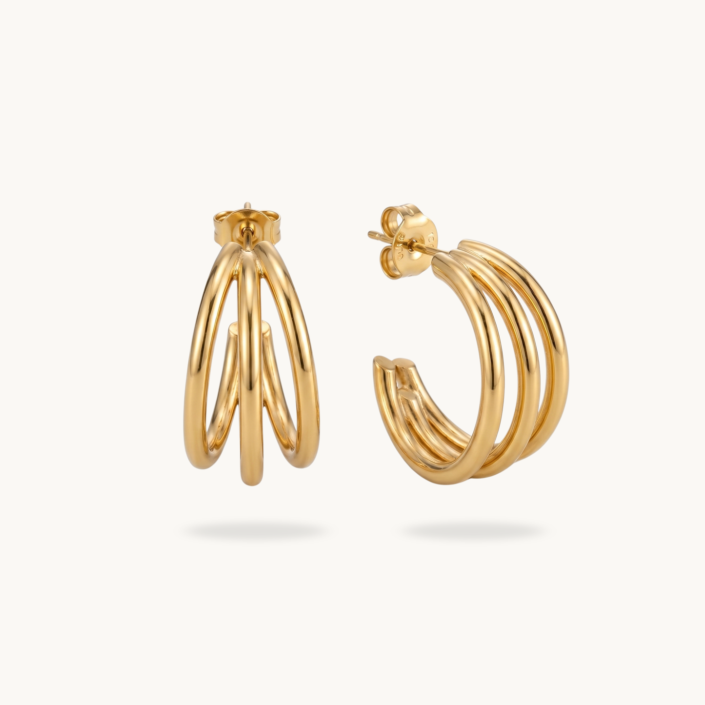 Lunara Hoops – 18K Gold Plated