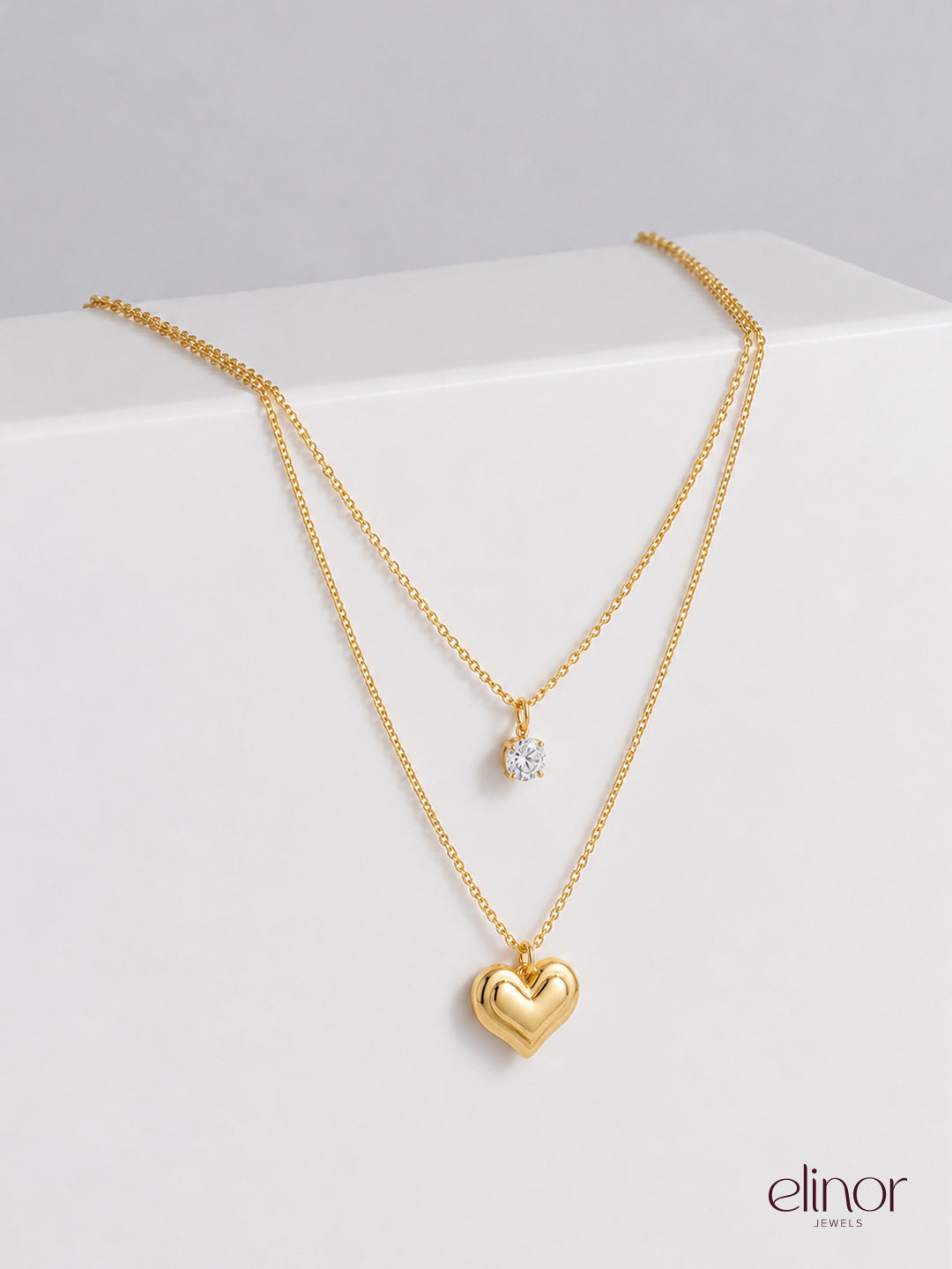 Heart Layered Necklace - 18K Gold Plated image 2