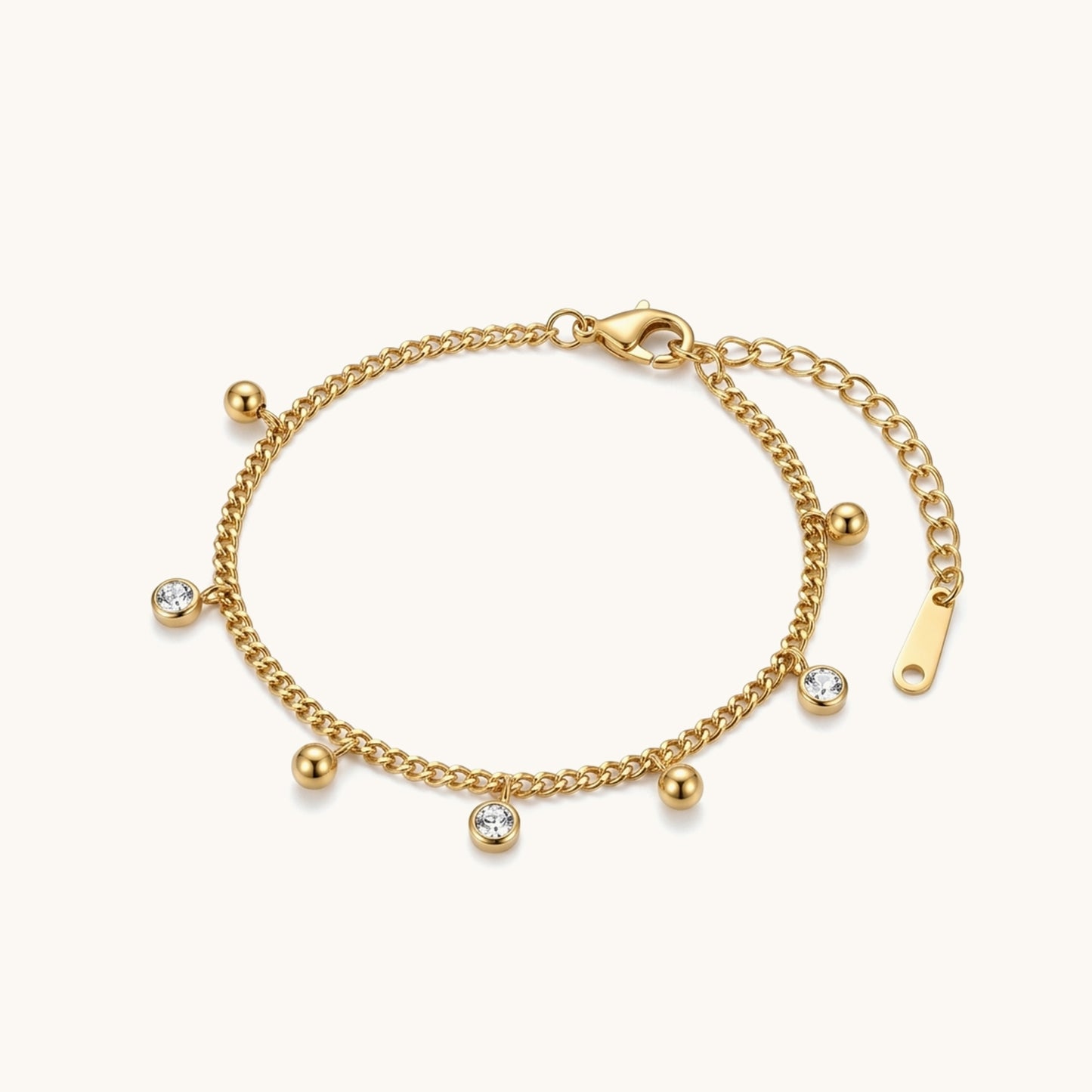 Tassel Charm Bracelet - 18k Gold Plated