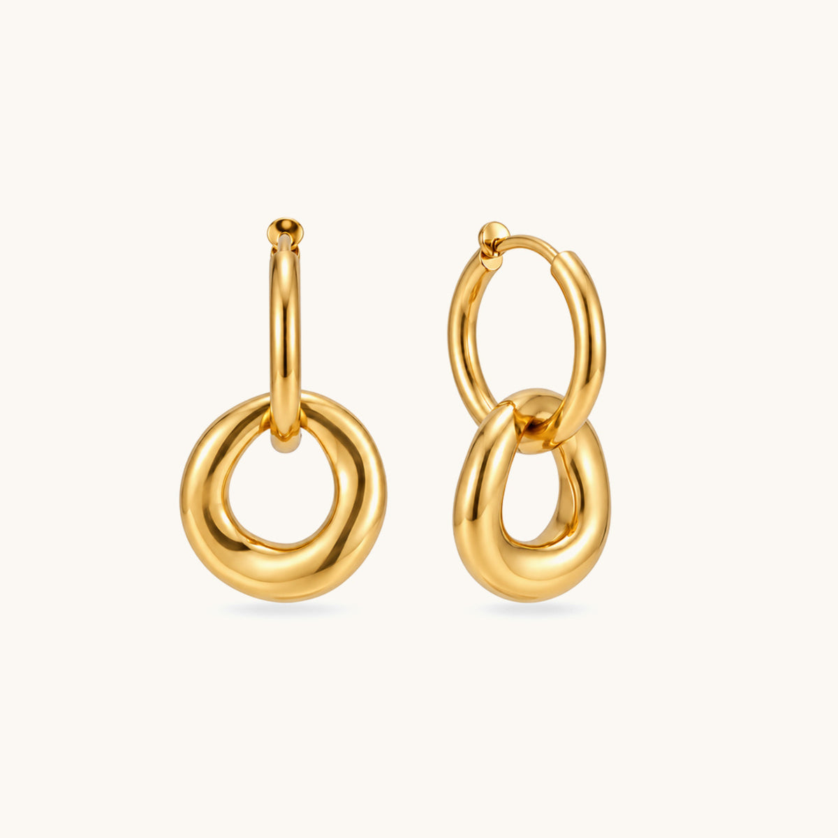 Cara Link Earrings - 18K Gold Plated