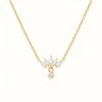 Crystal Necklace - 18k Gold Plated