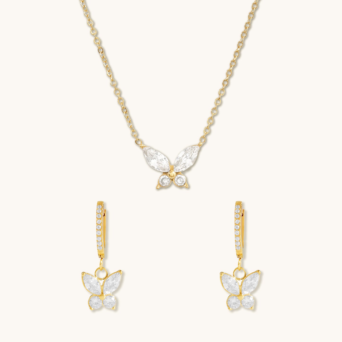 Violetta Necklace and Alina Huggies Combo Set - Special Value Offer