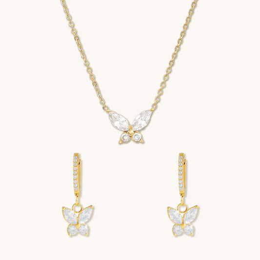 Violetta Necklace and Alina Huggies Combo Set - Special Value Offer