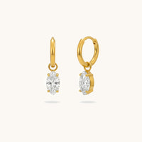 Marquise Glow Huggies - 18k Gold Plated