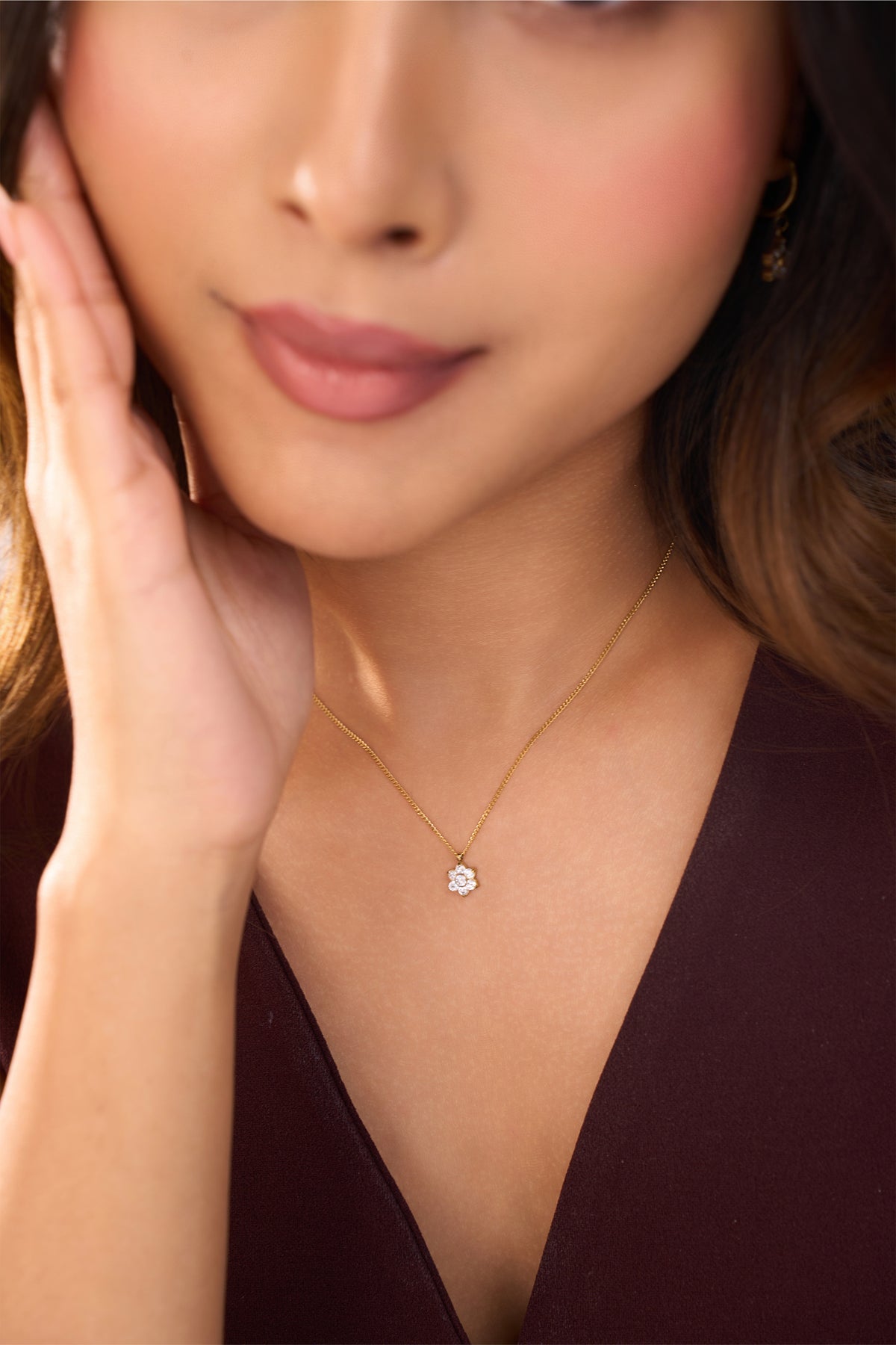 Flower Necklace - 18K Gold Plated image 7