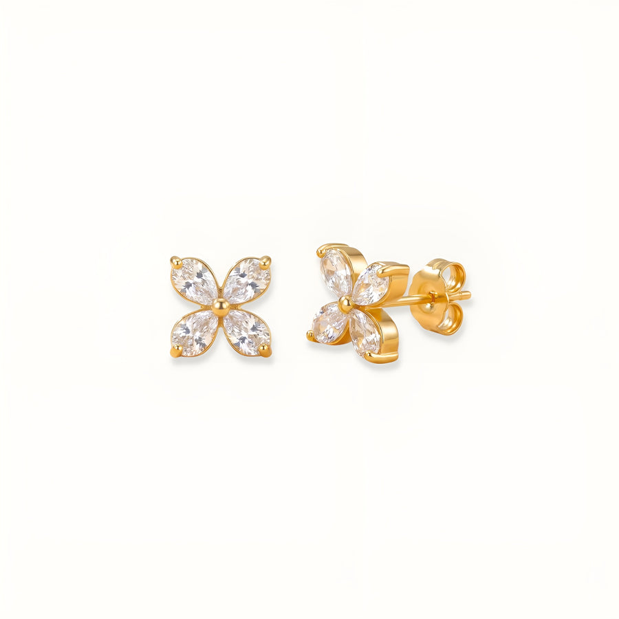 Iris Studs - 18k Gold Plated image 1