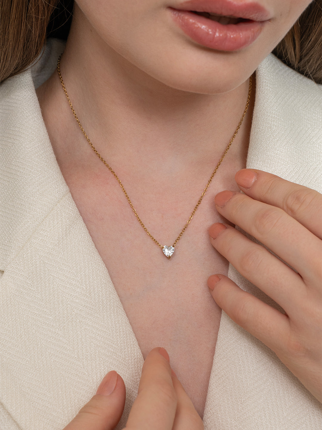 Love Diamond Necklace - 18k Gold Plated
