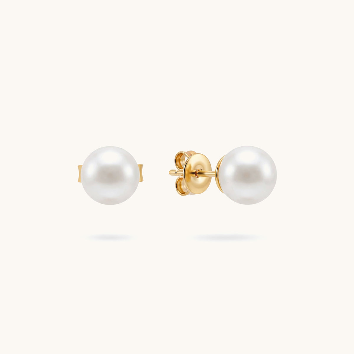 Eira Pearl Studs - 18k Gold Plated image 1