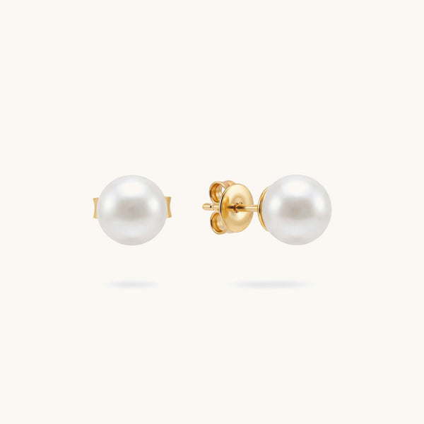Eira Pearl Studs - 18k Gold Plated