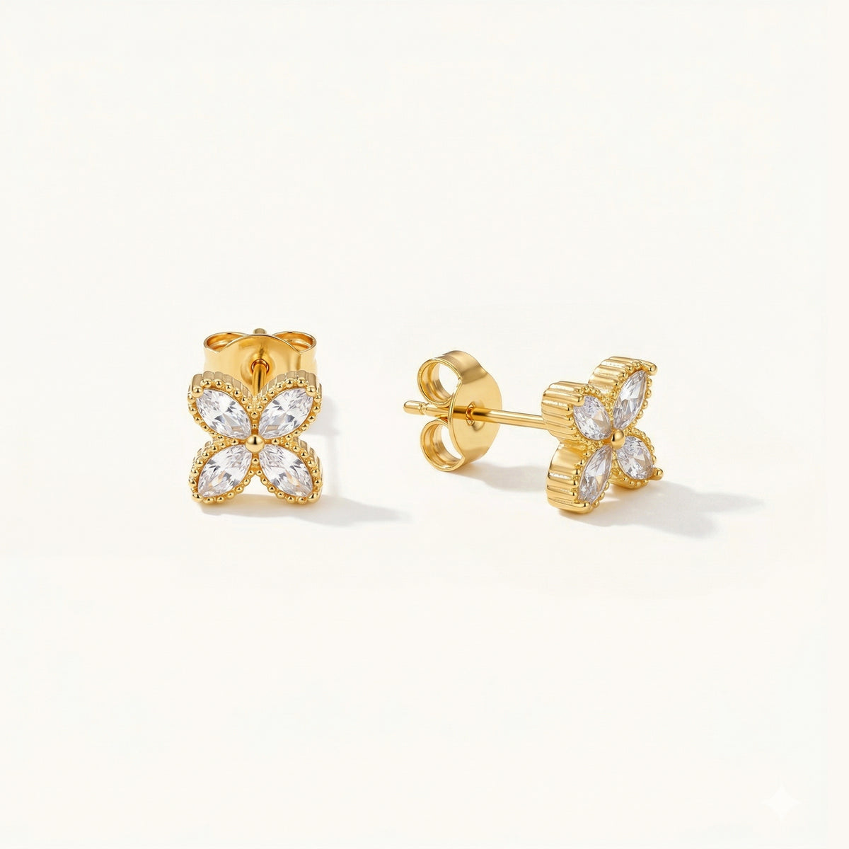 Daisy Studs - 18k Gold Plated image 1
