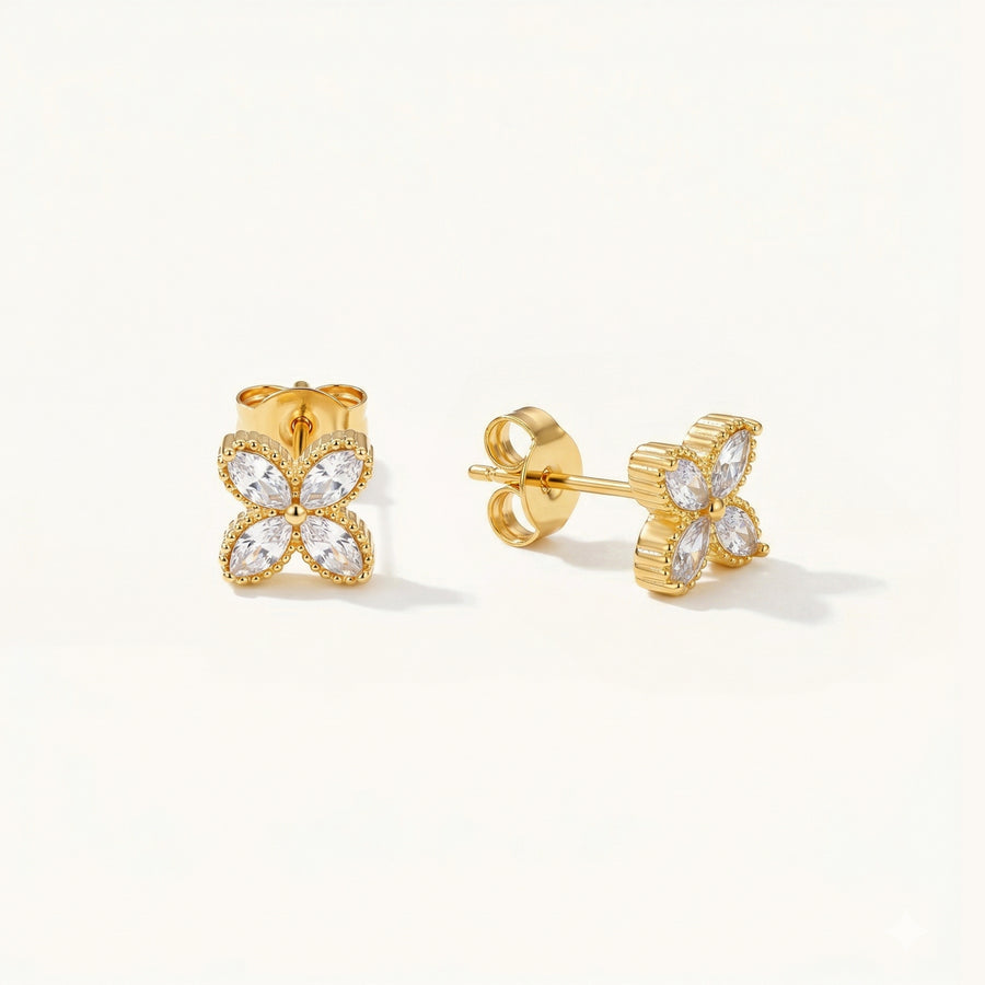 Daisy Studs - 18k Gold Plated image 1